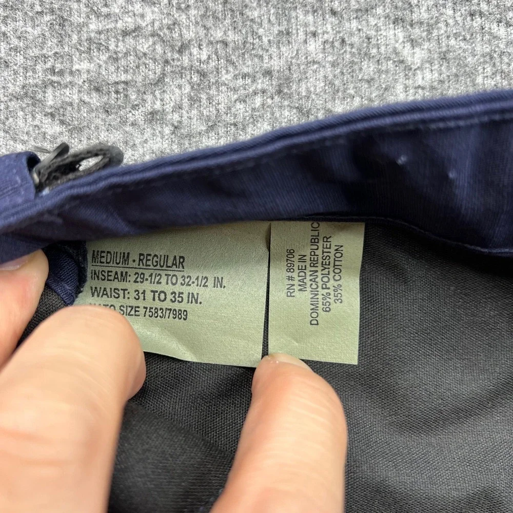 Propper Combat Trousers Mens Medium Regular Navy Blue 34x32 Cargo Ripstop Pants‎